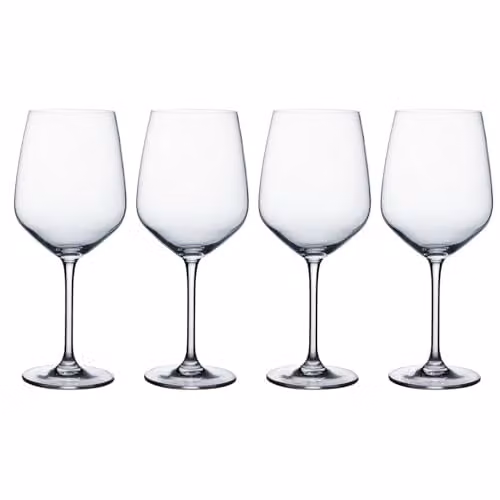 Rayware Ravenhead Kings Set of 4 Transparent Wine Glasses, 630ml per glass