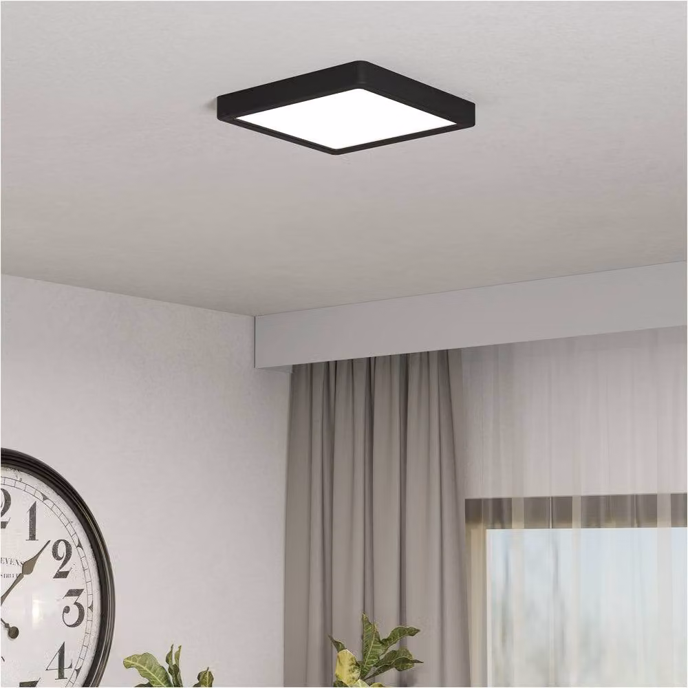 Loops 2 Pack Black Square LED Ceiling Lights for Modern Indoor Decor – 2