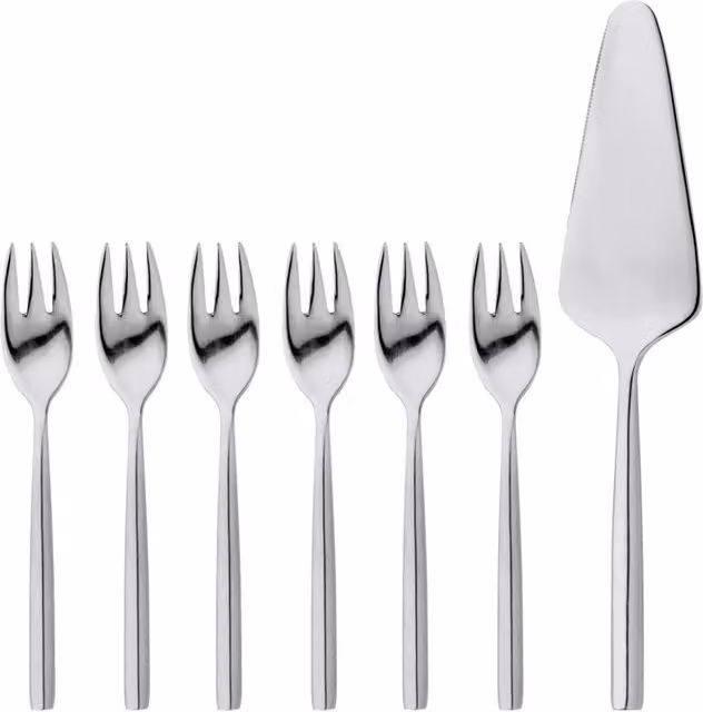 Stellar Rochester 7-Piece Polished Stainless Steel Cake Set in Silver – 2