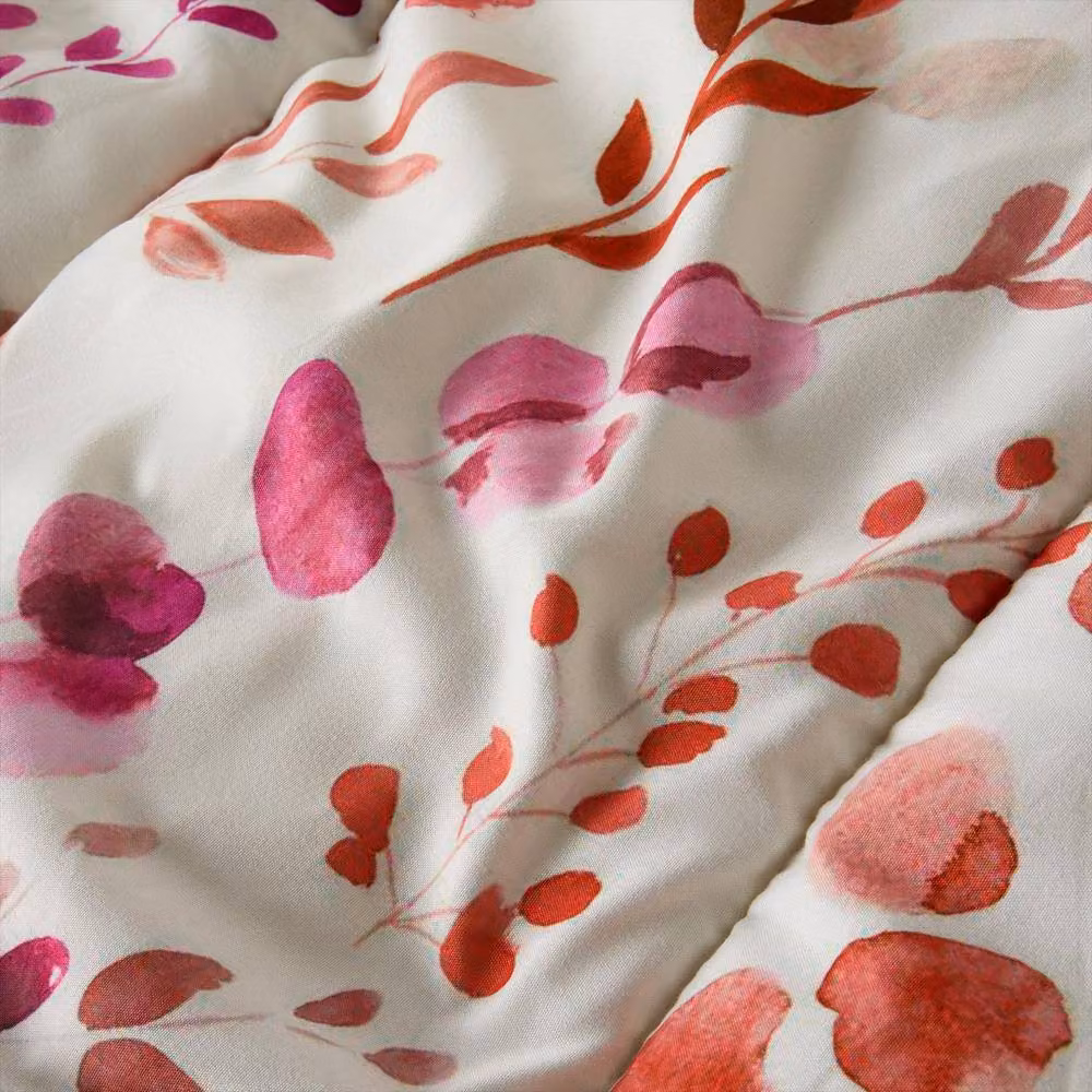 OHS Floral Coverless 10.5 TOG Duvet Set with Pillowcase and Quilted Cover in White, King Size – 2