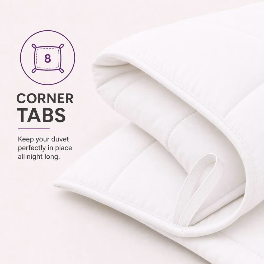 Lazzaro Home All Season Hotel Quality Hollow Fibre Duvet, 10.5 Tog, White, King Size – 2