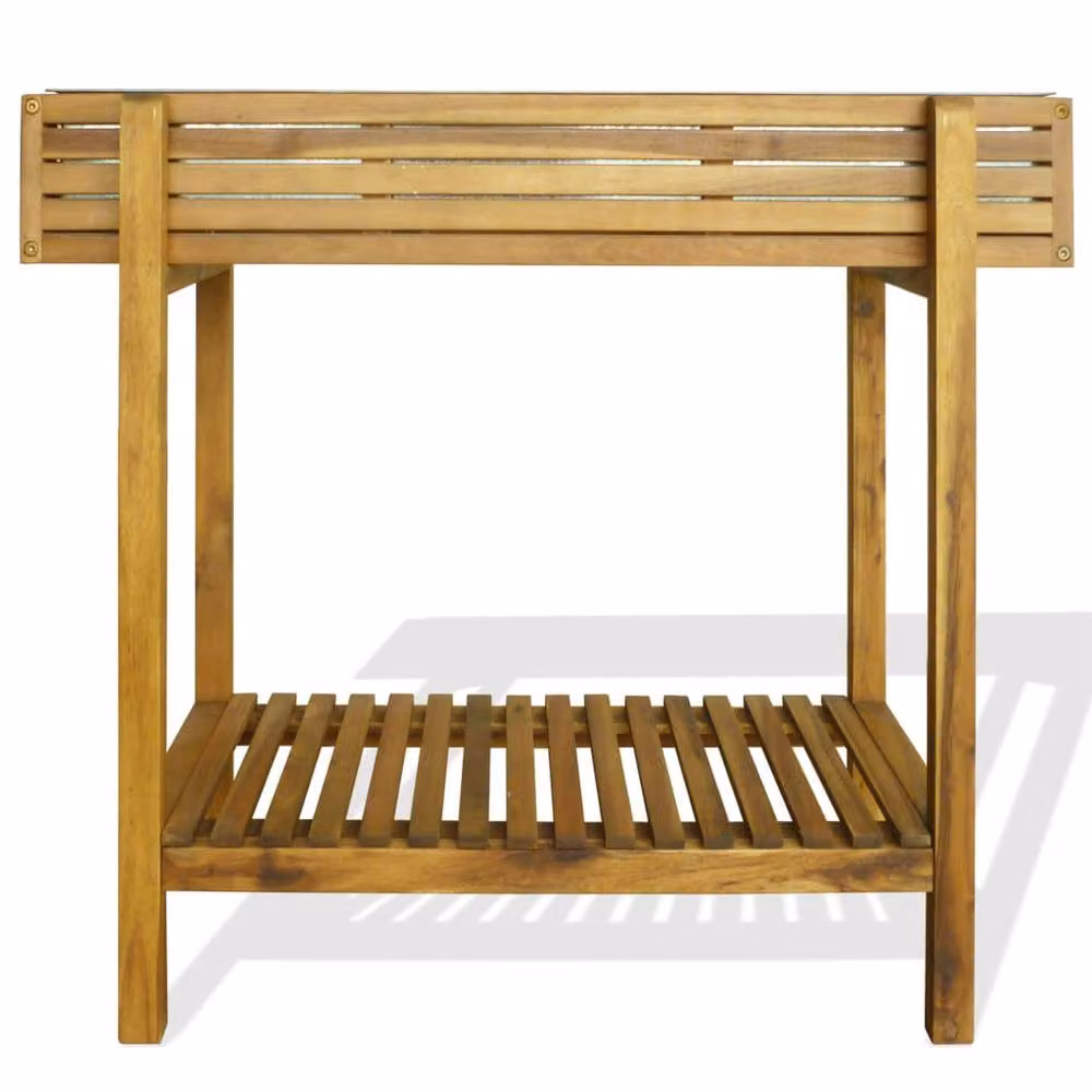 Berkfield Home Raised Garden Bed in Brown Solid Acacia Wood and Zinc, W/D/H: 75 x 30 x 30 cm – 2