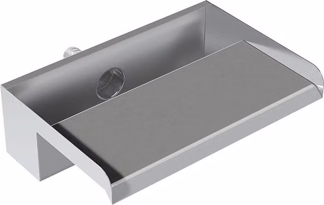 Lifeideas Cascade Stainless Steel Back Entry Water Blade in Silver, W: 30 cm, D: 20 cm