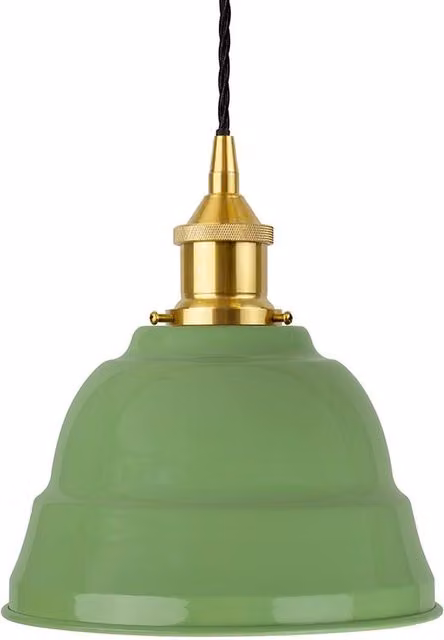 SE Home Lincoln Pendant Light in Mint Green with Polished Brass and Black Details
