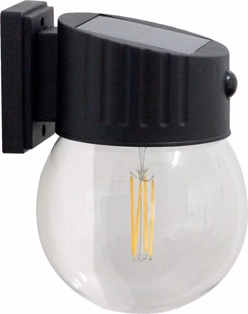 Luxform Nice Intelligent Solar LED Wall Light with Motion and Dusk Sensor in Black – 1