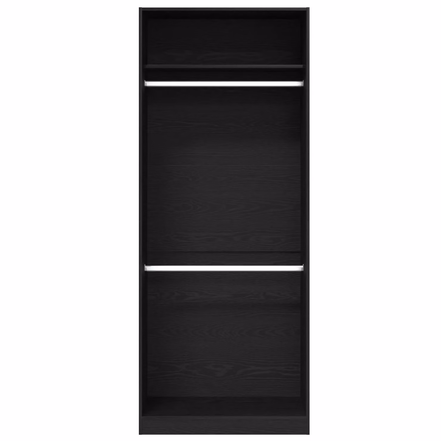 Berkfield Home Black Oak Wardrobe in Black MDF, W/D/H: 80 x 50 x 200 cm – 3