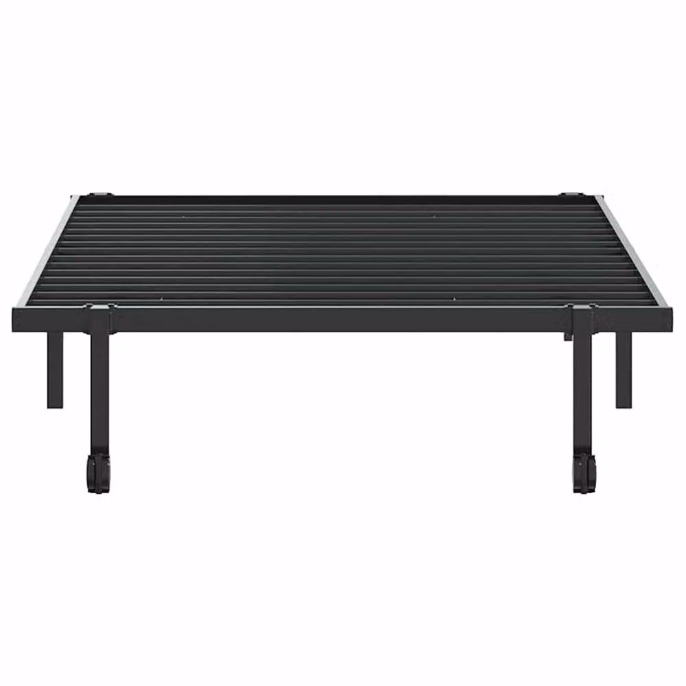 Berkfield Home Elegant Foldable Rollaway Bed Frame in Black Metal, W: 107 cm, H: 30 cm, L: 203 cm – 3