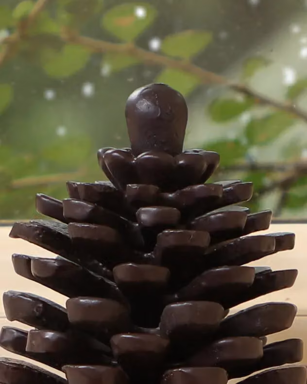 Dibor Set of 2 Cast Iron Pine Cone Decorative Christmas Stocking Holders in Brown – 4