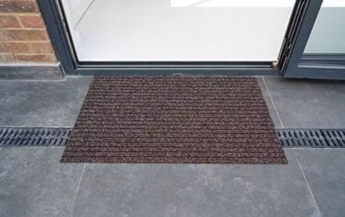 Desire Rugs Non Slip Coir Style Heavy Duty Rubber Back Door Mat, Brown, W: 50 cm, D: 80 cm – 1