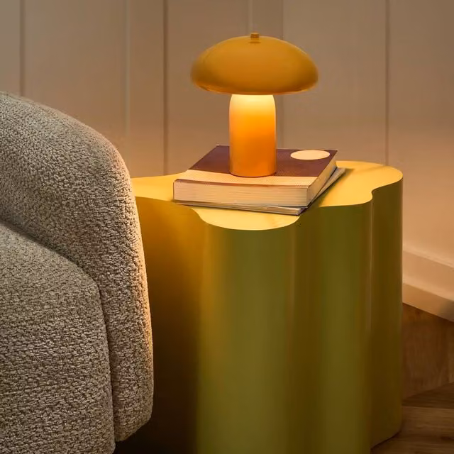 Wyld and Coco Mushroom Dome Table Lamp in Yellow – 1