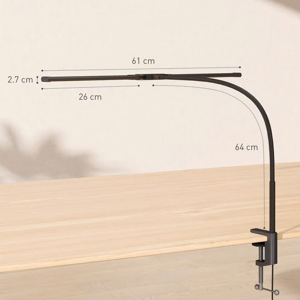EONLION Double Head Table Lamp in Black with 3 Colour Modes and 10 Dimmable Settings – 2