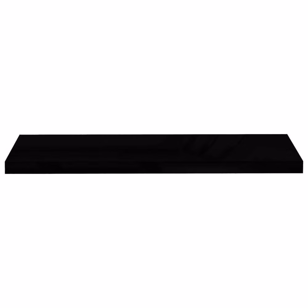 Berkfield Home Durable Floating Wall Shelves, 2 Pack, High Gloss Black, W: 90 cm, D: 23.5 cm, H: 3.8 cm – 4