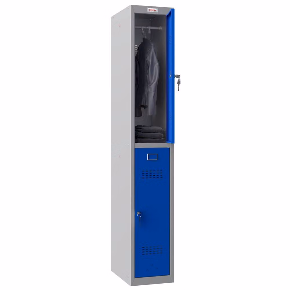 Phoenix Safe Company PL1233GBK Personal Locker in Blue with Key Lock and 68L Capacity, H 180 cm x W 100 cm – 2