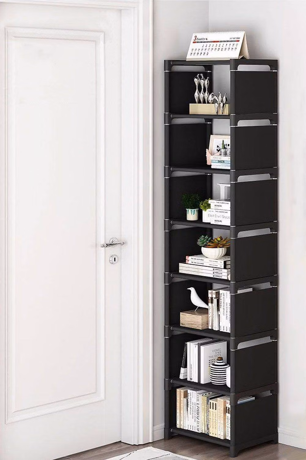 H&O Direct 8-Tier Adjustable Black Shoe Storage Rack – 3