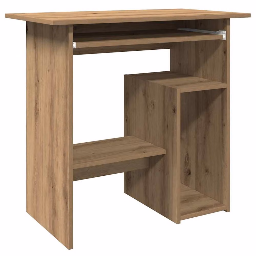 Berkfield Home Elegant Artisan Oak Writing Desk in Brown, W/D/H: 80 x 45 x 74 cm – 3