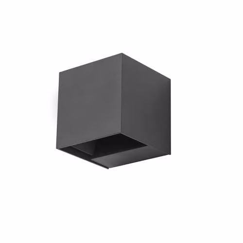 Netlighting Rex Outdoor LED Wall Fixture, Urban Grey and Black, IP54, 5.2W, 4000K, 267lm