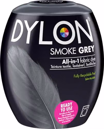 Dylon All-in-1 Fabric Dye Pods for Clothes and Soft Furnishings, Smoke Grey, 350g