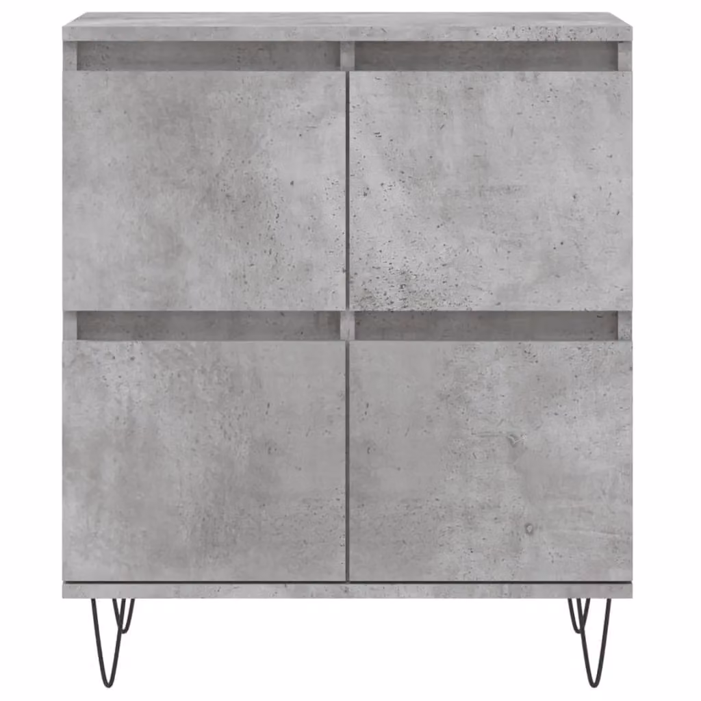 Berkfield Home 3-Piece Sideboard Set in Concrete Grey Matt Engineered Wood – 3