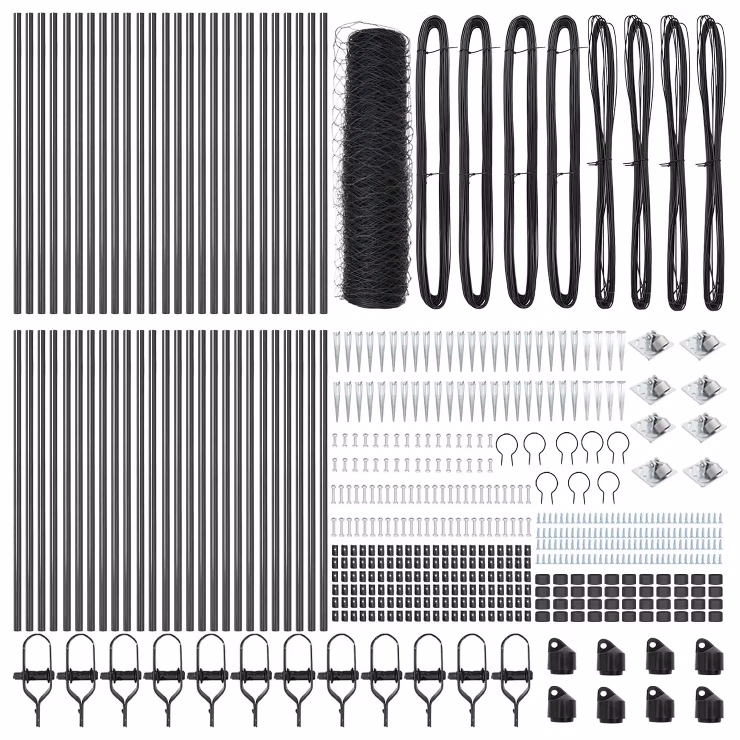 Berkfield Home Grey Galvanised Steel Hexagon Fence, 1 x 100 m – 3