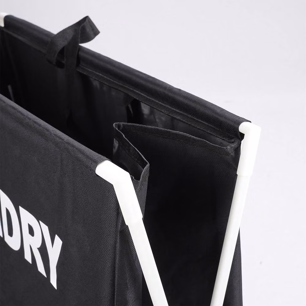 Garden Sanctuary Large Collapsible Fabric Laundry Basket with Handles, Black – 6