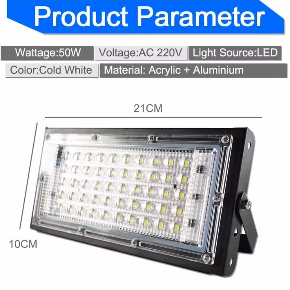 Kelvenix 2X 50W Waterproof LED Outdoor Floodlight in Black with White Light – 2