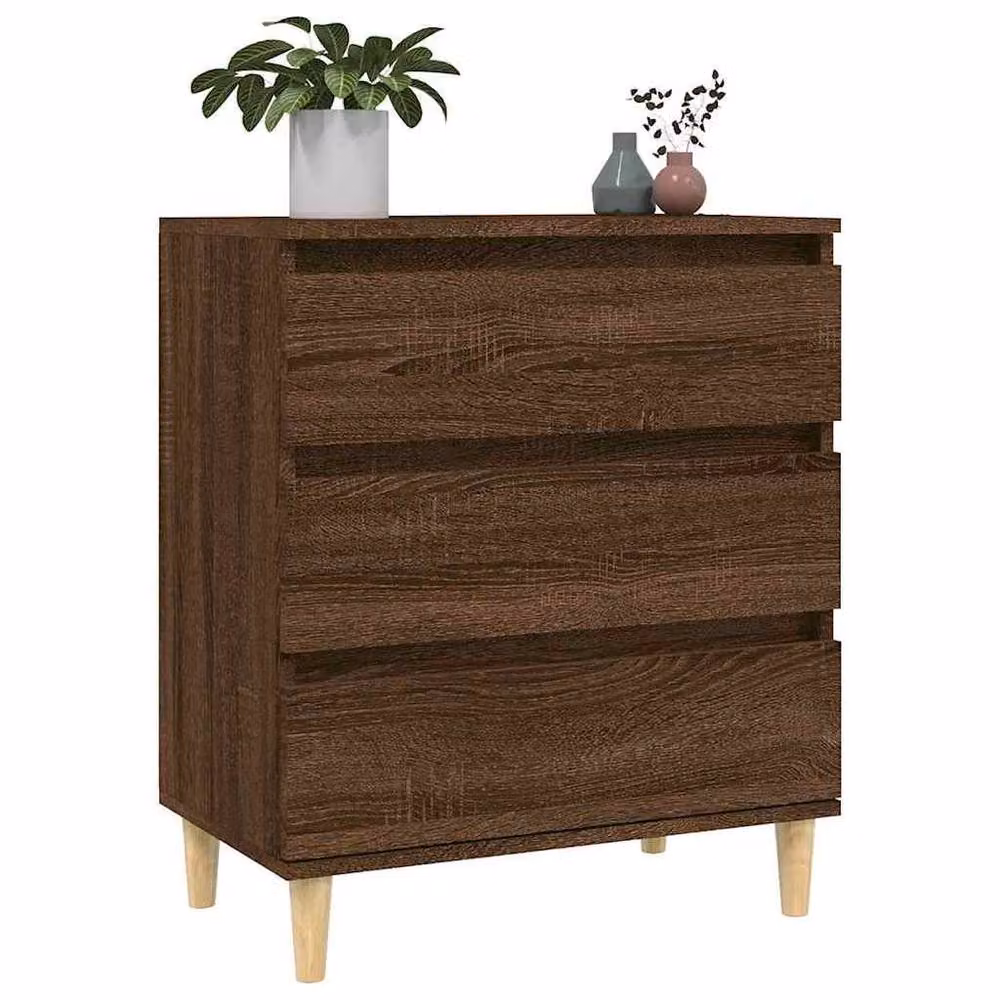 Berkfield Home Mid-Century Sideboard in Brown Oak, W/D/H: 60 x 35 x 70 cm – 3