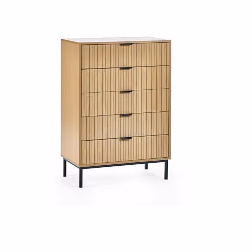 Julian Bowen Sia Oak 5 Drawer Chest – 2
