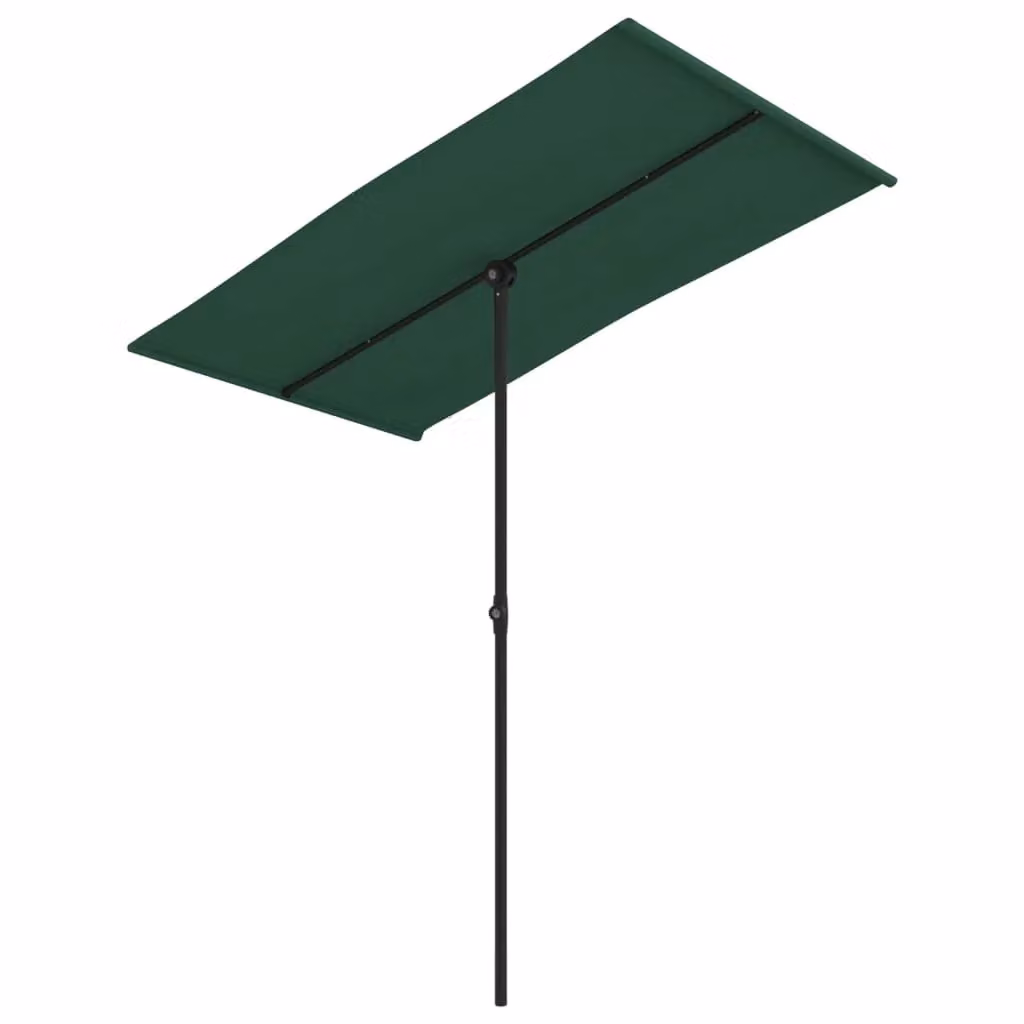 Berkfield Home Outdoor Parasol with Aluminium Pole, Green, W: 180 cm, D: 110 cm – 2