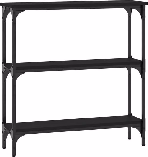 Berkfield Home Black Console Table, W/D/H: 75 x 22.5 x 75 cm