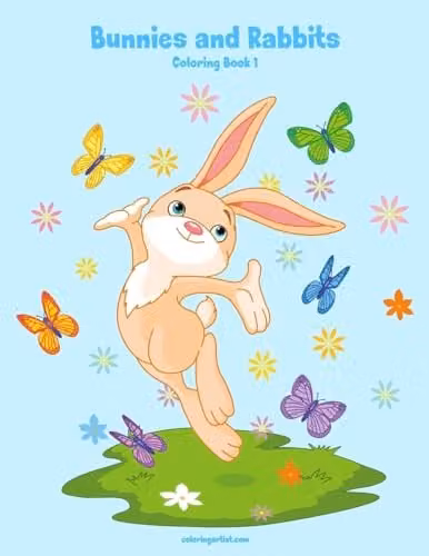 Bunnies and Rabbits Colouring Book Volume 1 for Children by Createspace