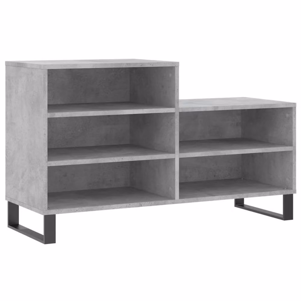 Berkfield Home Industrial Shoe Cabinet in Concrete Grey, W/D/H: 102 x 36 x 60 cm – 3
