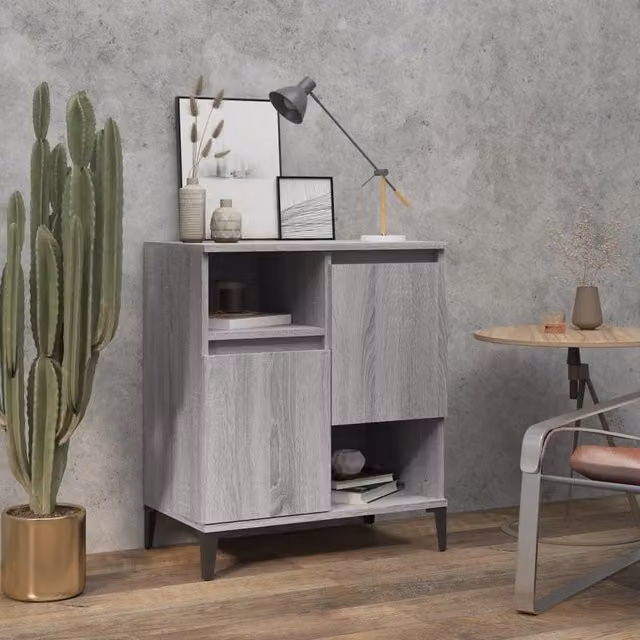 Berkfield Home Grey Sonoma Sideboard in Engineered Wood W/D/H: 60 x 35 x 70 cm