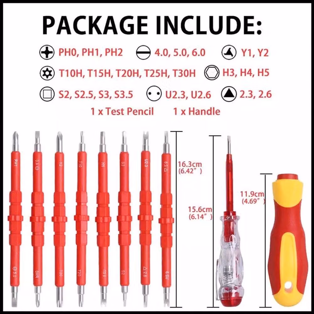 NESTLUNE 26-in-1 Insulated Screwdriver Set with Magnetic Tips in Red – 2