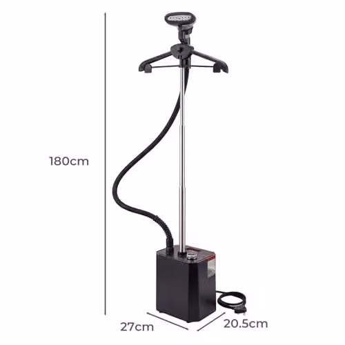 Spector 2200W Standing Garment Steamer in Black with Vertical Steam and Brush Attachment – 7