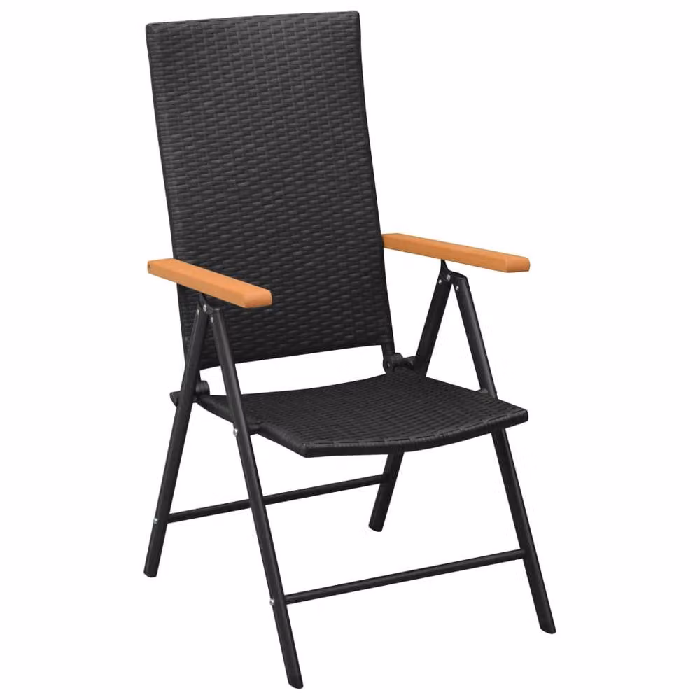 Berkfield Home 3 Piece Modern Garden Dining Set in Black and Brown – 3