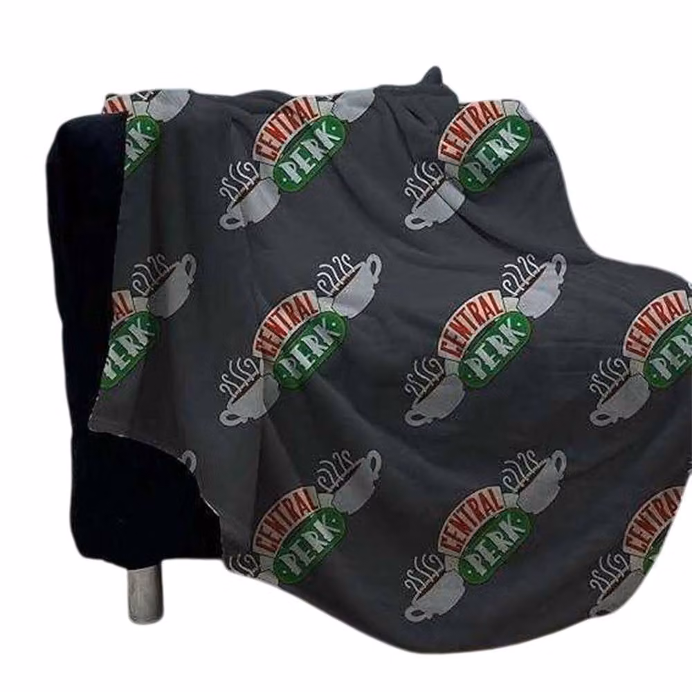 Friends Coffee Shop Fleece Blanket in Dark Grey for Babies – 4
