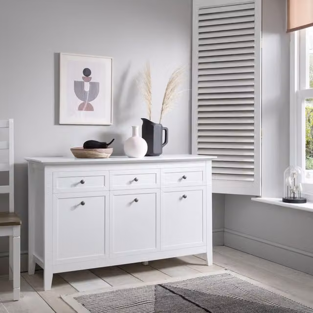 Noa and Nani Modern Lacquered White Freestanding Sideboard