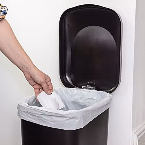 Addis Eco Made Plastic Family Kitchen Pedal Bin, 40 Litre, Black – 6