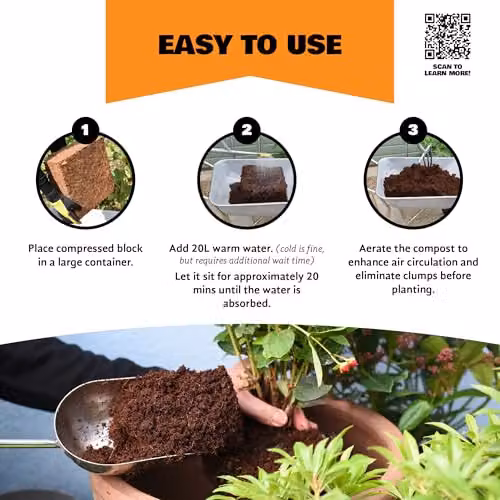 Coco&Coir Coco Boost All Purpose Peat-Free Coco Soil for Indoor Plants, 75 l – 4