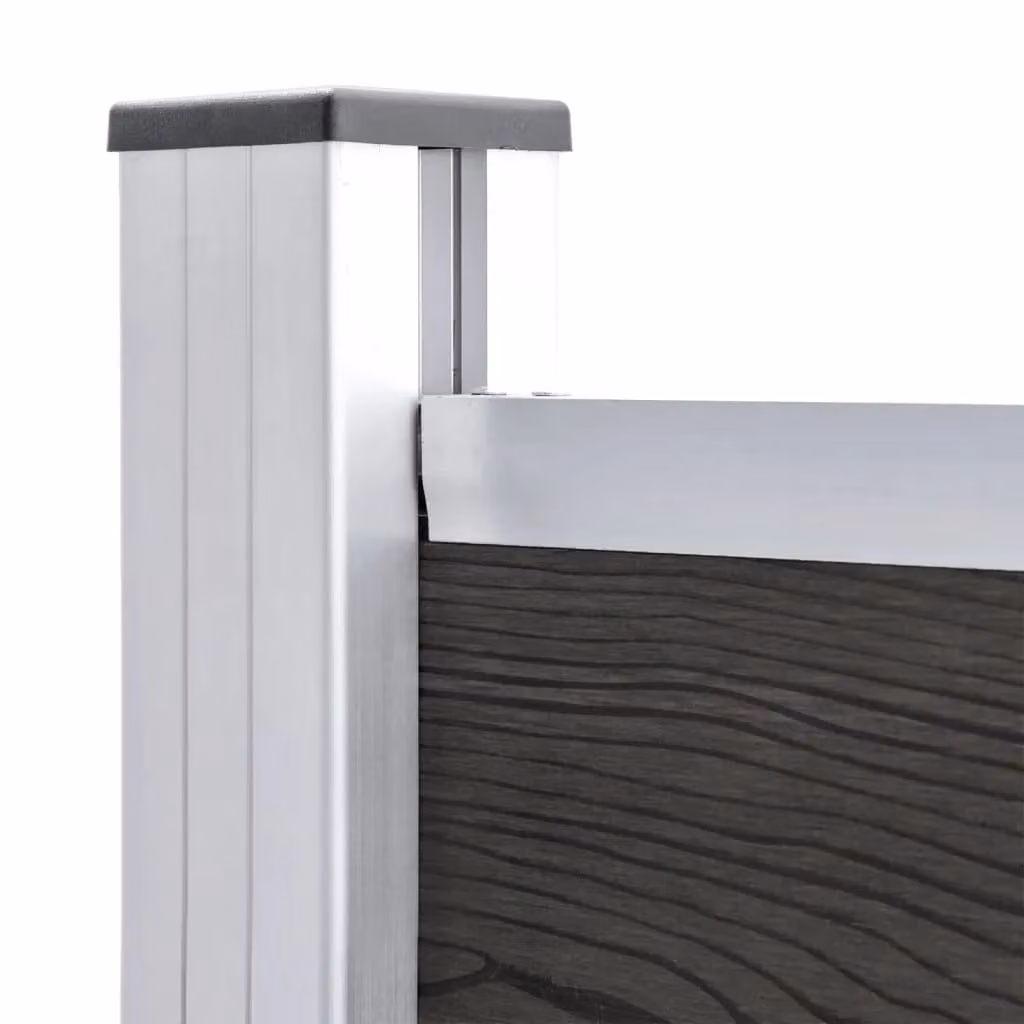 Berkfield Home WPC Fence Panel, Grey, W: 95 cm, H: 186 cm – 4