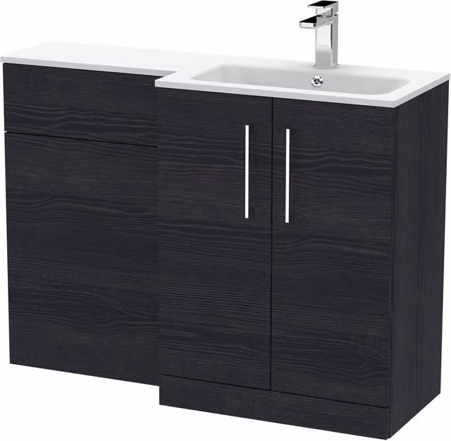 Balterley Bramshall 2 Door Right-Hand Combination Bathroom Unit, Black, Width: 110 cm – 1