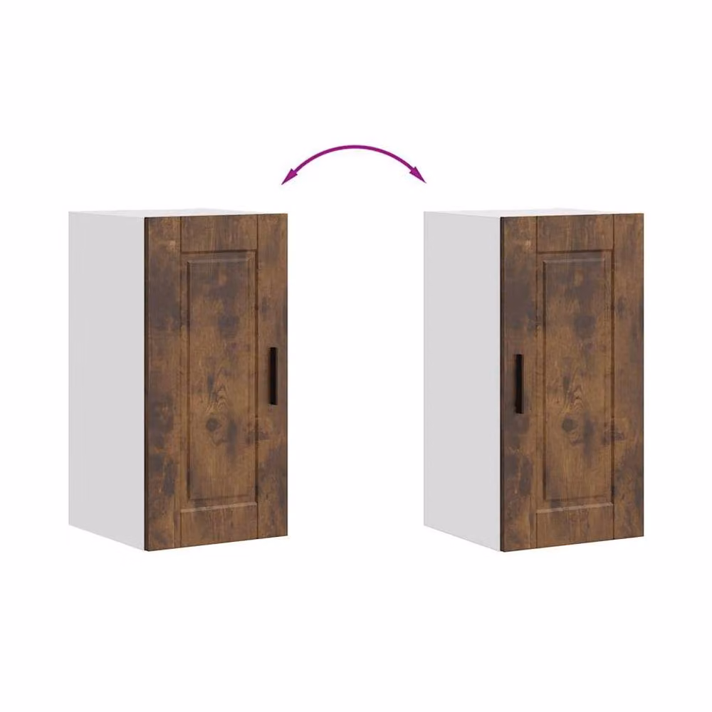 Berkfield Home Porto Smoked Oak Kitchen Wall Cabinet, Brown, W/D/H: 60.0 x 25.0 x 31.0 cm – 3