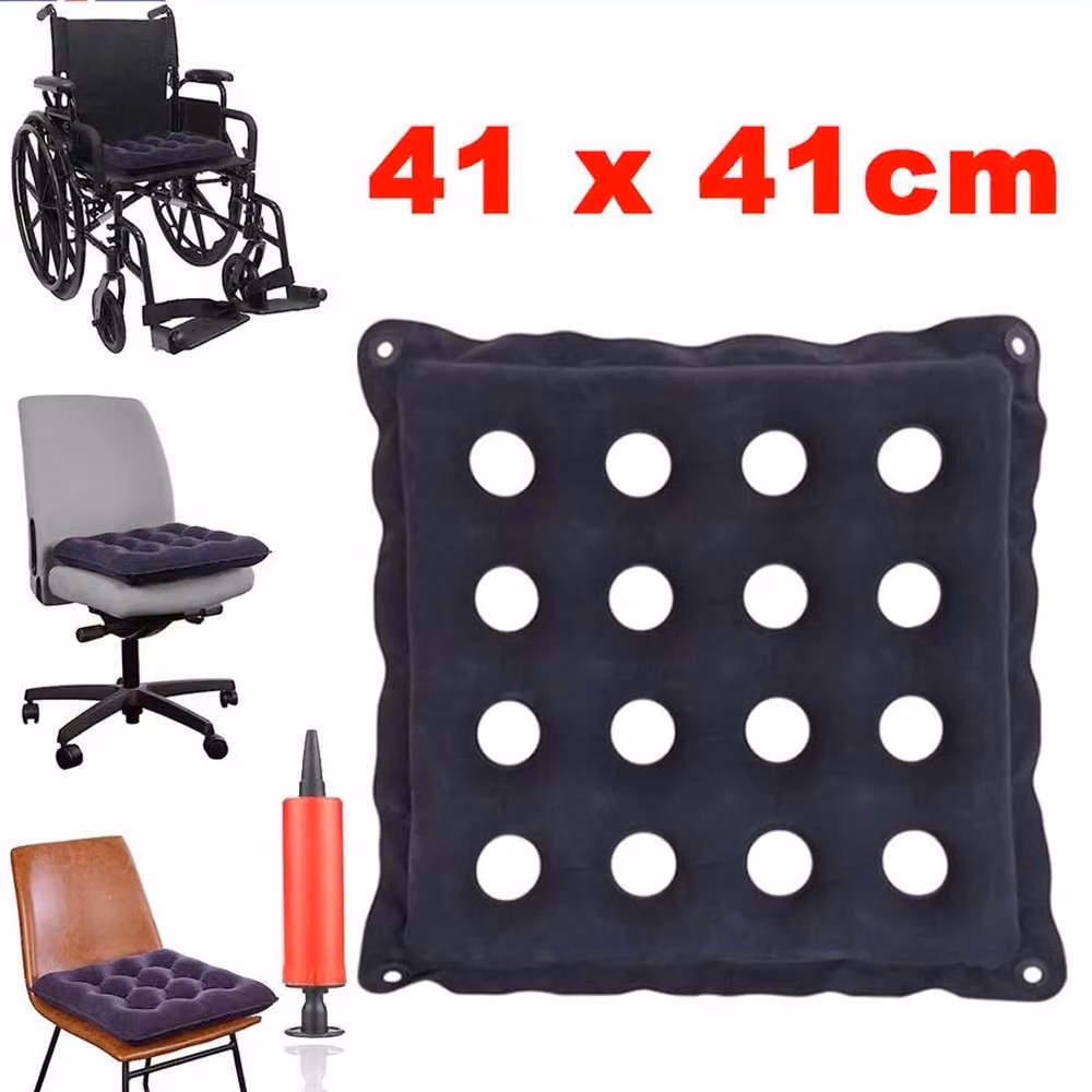 PAWNORA Inflatable Anti-Bedsore Seat Cushion and Tailbone Pad for Wheelchairs in Purple – 2