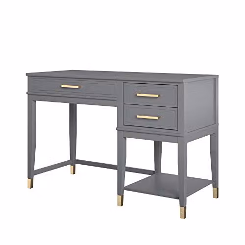 DHP Furniture Modern Grey Wood Desk, W/D/H: 116 x 50 x 77 cm – 1