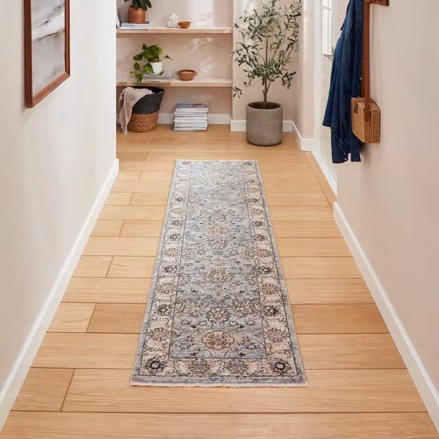 Terrys Vintage 35027 Traditional Machine Woven Runner, Blue, W: 60 cm, L: 230 cm