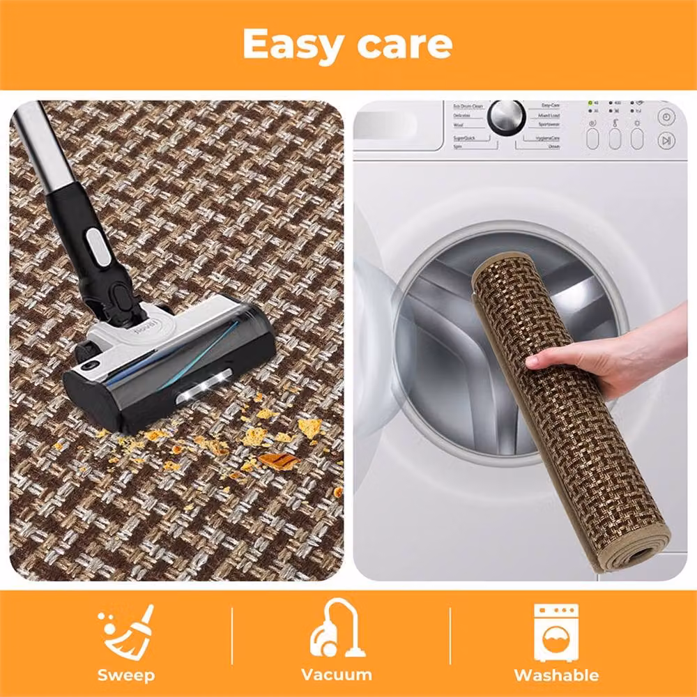 Kelvenix Woven Brown 2 Piece Non-slip Kitchen Mat Runner Set, Diameter: 100 cm – 2