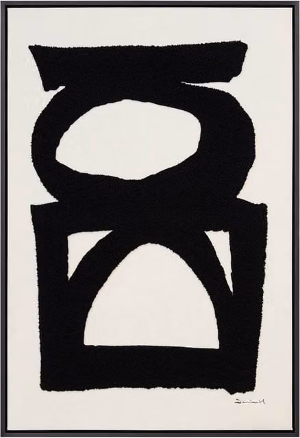 Dan Hobday Abstract II Wooden Framed Plaque in Black