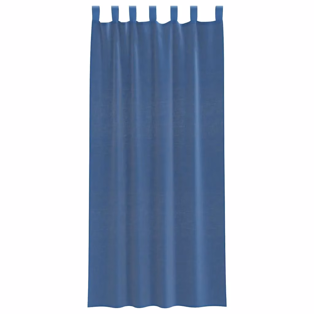 Berkfield Home Royal Blue Voile Curtains with Rod Pockets, 2 Pack, W: 140 cm, H: 225 cm – 3