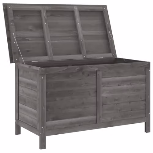 vidaXL Garden Storage Box in Anthracite, Solid Fir Wood, W/D/H: 99 x 49.5 x 58.5 cm – 5