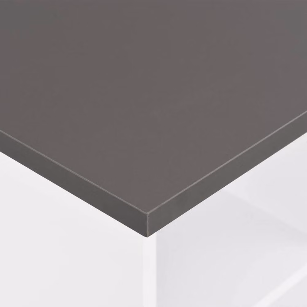 Berkfield Home Bar Table in White and Anthracite Grey, W/D/H: 60 x 60 x 110 cm – 2